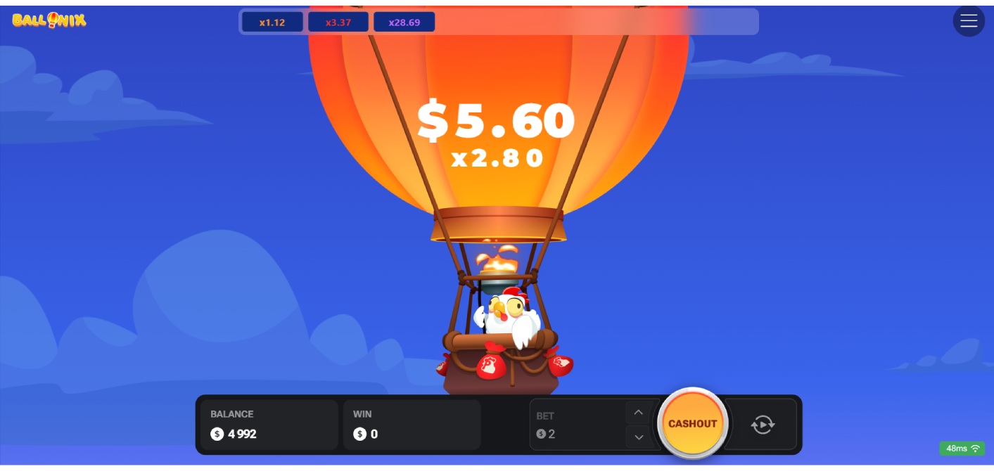 BalloniX Crash-Spiel
